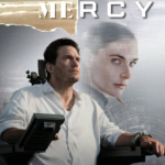 Mercy 2026 sci-fi thriller movie poster featuring Chris Pratt in a futuristic AI-controlled justice system